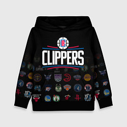 Толстовка-худи детская Los Angeles Clippers 2, цвет: 3D-черный