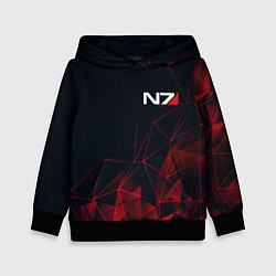 Толстовка-худи детская MASS EFFECT N7, цвет: 3D-черный