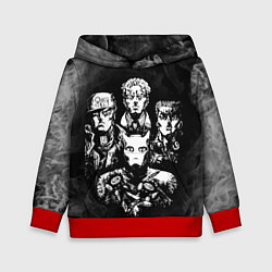 Толстовка-худи детская JOJOS BIZARRE ADVENTURE, цвет: 3D-красный