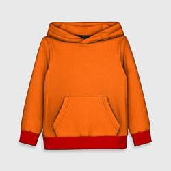 Толстовка-худи детская Цвет апельсиновая корка, цвет: 3D-красный
