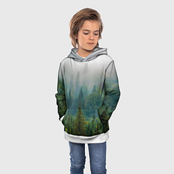 Толстовка-худи детская Лес, цвет: 3D-белый — фото 2
