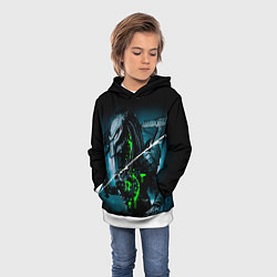 Толстовка-худи детская PREDATOR, цвет: 3D-белый — фото 2