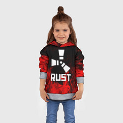 Толстовка-худи детская RUST, цвет: 3D-меланж — фото 2