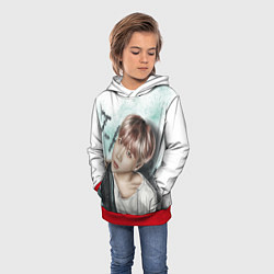 Толстовка-худи детская BTS, цвет: 3D-красный — фото 2