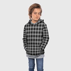 Толстовка-худи детская Шотландка, цвет: 3D-меланж — фото 2