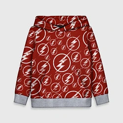 Толстовка-худи детская The Flash Logo Pattern, цвет: 3D-меланж