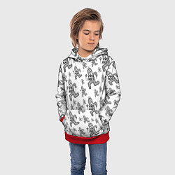 Толстовка-худи детская FREE HUGS, цвет: 3D-красный — фото 2