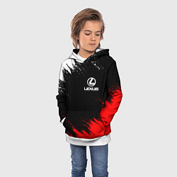 Толстовка-худи детская LEXUS, цвет: 3D-белый — фото 2