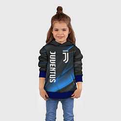Толстовка-худи детская JUVENTUS, цвет: 3D-синий — фото 2