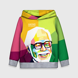 Толстовка-худи детская Hayao Miyazaki, цвет: 3D-меланж