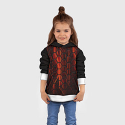 Толстовка-худи детская Огненные соты, цвет: 3D-белый — фото 2