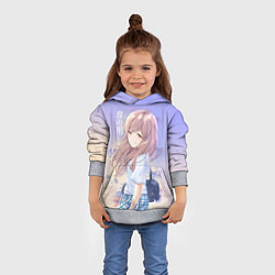 Толстовка-худи детская Silent Voice, цвет: 3D-меланж — фото 2