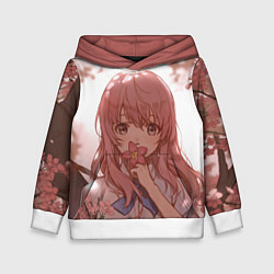 Толстовка-худи детская Koe no Katachi, цвет: 3D-белый