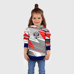 Толстовка-худи детская Россия, цвет: 3D-синий — фото 2