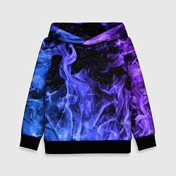 Толстовка-худи детская ОГОНЬ, цвет: 3D-черный