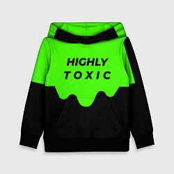 Толстовка-худи детская HIGHLY toxic 0 2, цвет: 3D-черный