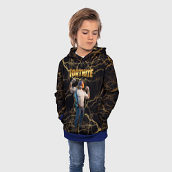Толстовка-худи детская Meowcles Fortnite 2, цвет: 3D-синий — фото 2