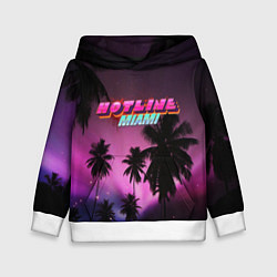 Толстовка-худи детская HOTLINE MIAMI, цвет: 3D-белый