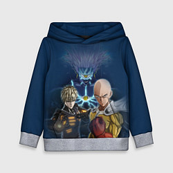 Толстовка-худи детская One Punch Man, цвет: 3D-меланж