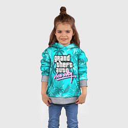 Толстовка-худи детская GTA VICE CITY, цвет: 3D-меланж — фото 2