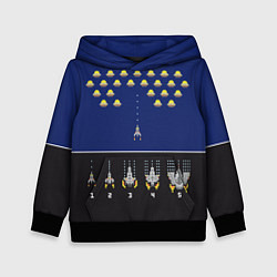 Толстовка-худи детская Spaceship, цвет: 3D-черный
