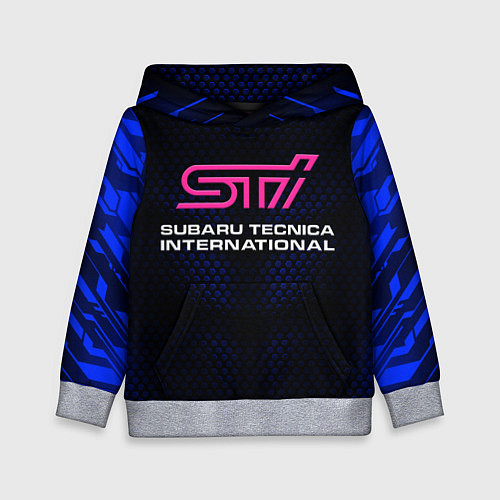 Детская толстовка SUBARU STI Z / 3D-Меланж – фото 1