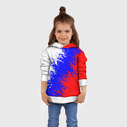 Толстовка-худи детская Россия, цвет: 3D-белый — фото 2