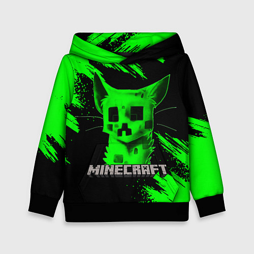 Детская толстовка MINECRAFT CREEPER CAT / 3D-Черный – фото 1