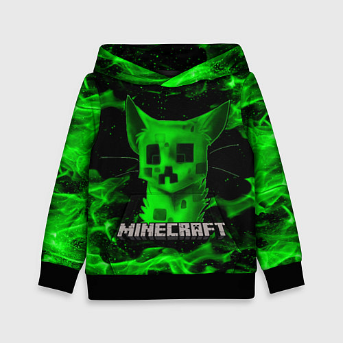 Детская толстовка MINECRAFT CREEPER CAT / 3D-Черный – фото 1