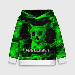 Толстовка-худи детская MINECRAFT CREEPER CAT, цвет: 3D-белый