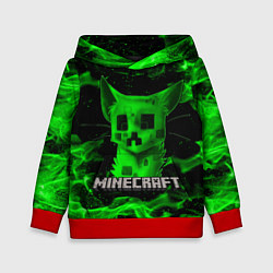 Толстовка-худи детская MINECRAFT CREEPER CAT, цвет: 3D-красный