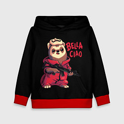 Толстовка-худи детская Bella Ciao, цвет: 3D-красный