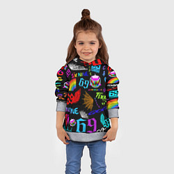 Толстовка-худи детская 6IX9INE, цвет: 3D-меланж — фото 2
