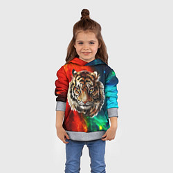 Толстовка-худи детская Cosmo Tiger, цвет: 3D-меланж — фото 2