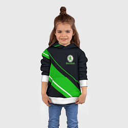 Толстовка-худи детская SKODA, цвет: 3D-белый — фото 2