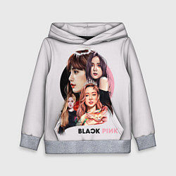 Толстовка-худи детская Blackpink, цвет: 3D-меланж