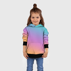 Толстовка-худи детская Градиент, цвет: 3D-черный — фото 2