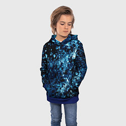 Толстовка-худи детская Абстракция жидкость, цвет: 3D-синий — фото 2
