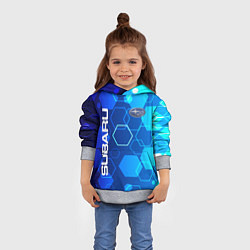 Толстовка-худи детская SUBARU, цвет: 3D-меланж — фото 2
