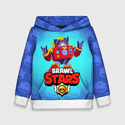 Толстовка-худи детская Вольт - Brawl Stars, цвет: 3D-белый