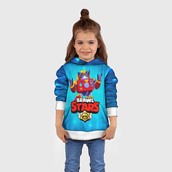 Толстовка-худи детская Вольт - Brawl Stars, цвет: 3D-белый — фото 2