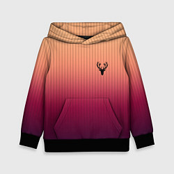 Толстовка-худи детская The Gradient Of Deer, цвет: 3D-черный