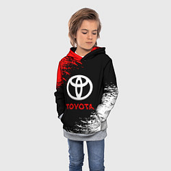 Толстовка-худи детская TOYOTA, цвет: 3D-меланж — фото 2