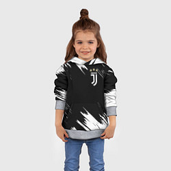 Толстовка-худи детская JUVENTUS, цвет: 3D-меланж — фото 2