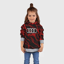 Толстовка-худи детская AUDI, цвет: 3D-меланж — фото 2