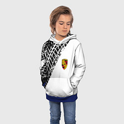 Толстовка-худи детская PORSCHE, цвет: 3D-синий — фото 2