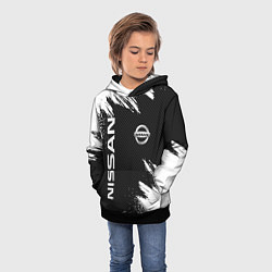 Толстовка-худи детская NISSAN, цвет: 3D-черный — фото 2