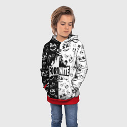 Толстовка-худи детская FORTNITE MARSHMELLO, цвет: 3D-красный — фото 2