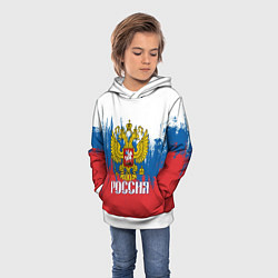 Толстовка-худи детская РОССИЯ ТРИКОЛОР, цвет: 3D-белый — фото 2