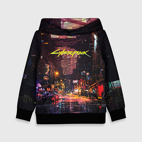 Детская толстовка CYBERPUNK 2077:КИБЕРПАНК S / 3D-Черный – фото 1